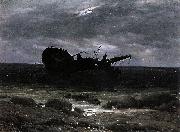 Caspar David Friedrich Wreck in the Moonlight oil painting